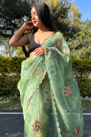 organza saree
