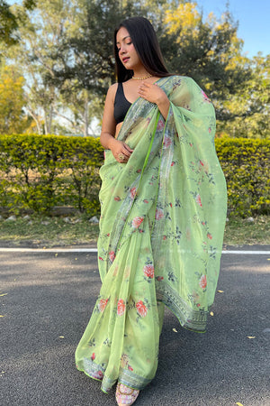 organza saree
