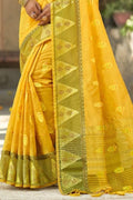 Organza Saree Mustard Yellow Organza Saree saree online