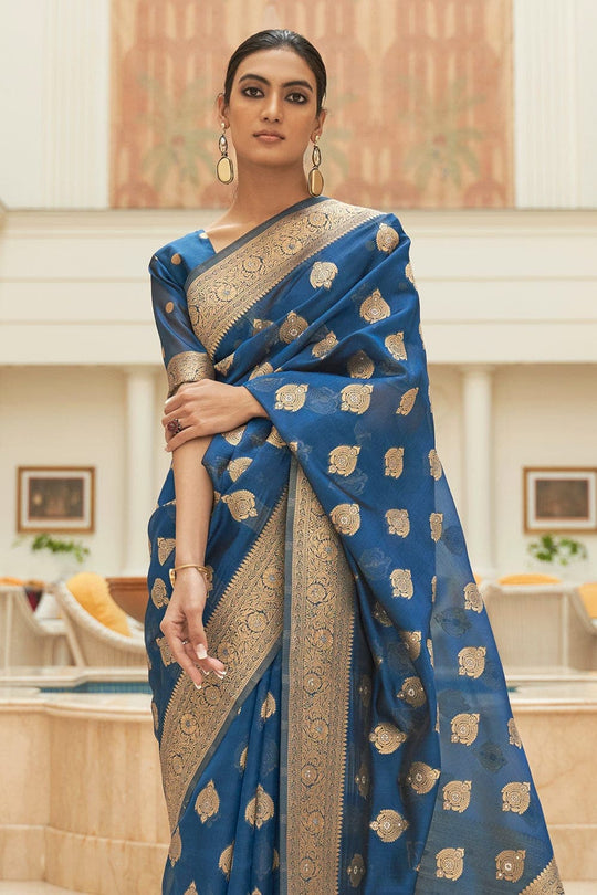 organza saree embroidery