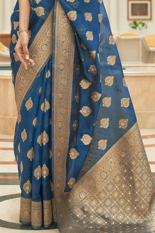 blue saree