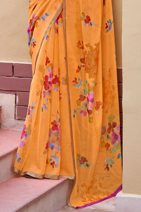 organza saree blouse design