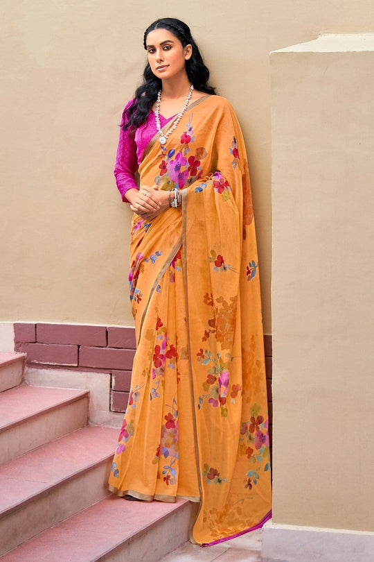 organza saree with blouse