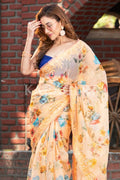 Organza Saree Orange Organza Saree saree online