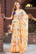 Organza Saree Orange Organza Saree saree online