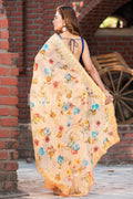 Organza Saree Orange Organza Saree saree online
