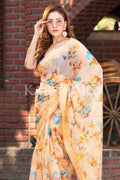 Organza Saree Orange Organza Saree saree online