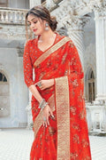 organza saree