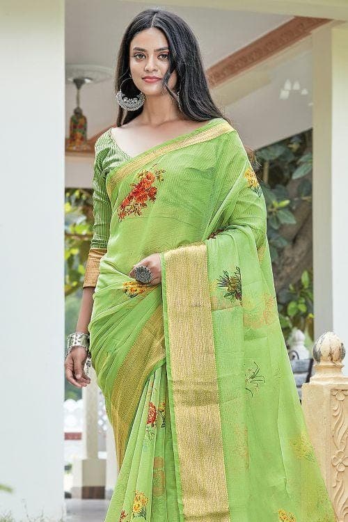 organza silk saree