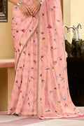 organza saree blouse design