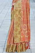 organza saree with blouse