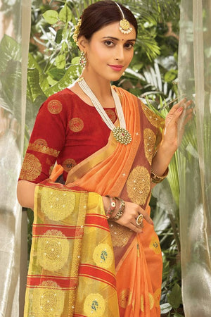 organza saree blouse design