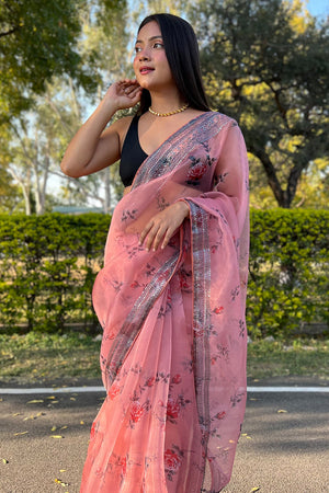 organza saree