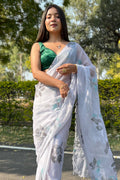 organza saree