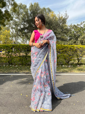 organza saree