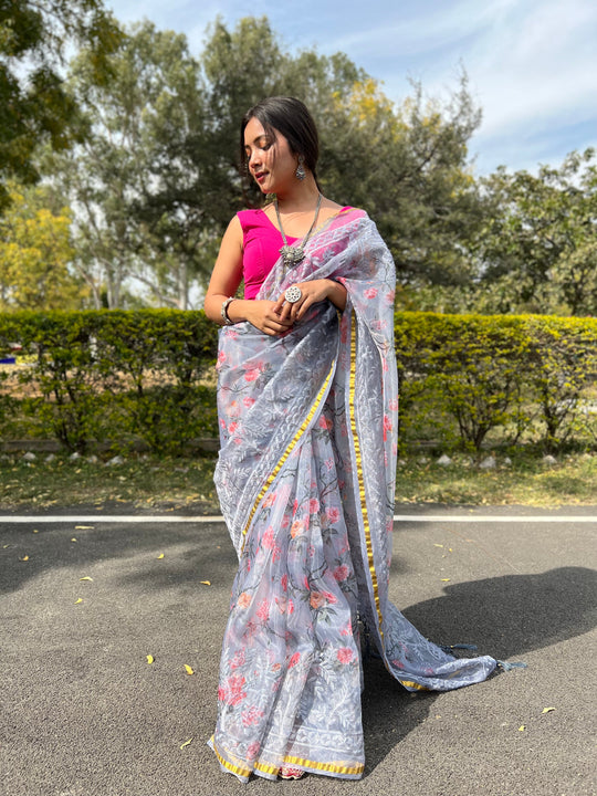 organza saree