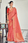 Punch Pink Organza Saree