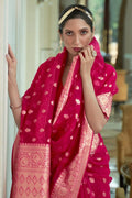 organza silk saree with pallu