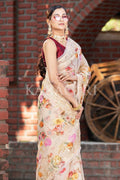 Organza Saree Rose Beige Organza Saree saree online