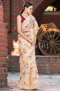 Organza Saree Rose Beige Organza Saree saree online