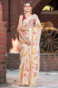 Organza Saree Rose Beige Organza Saree saree online