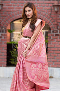 Organza Saree Rose Pink Organza Saree saree online