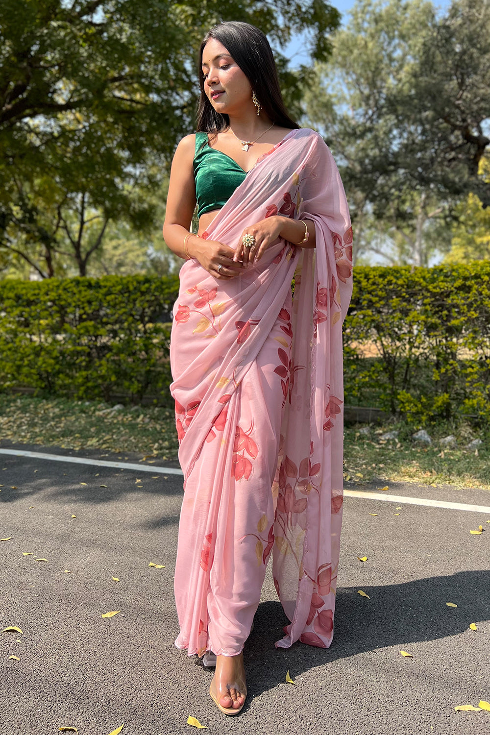 Organza chiffon sarees outlet