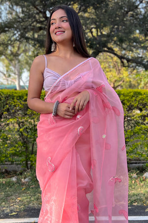 organza saree