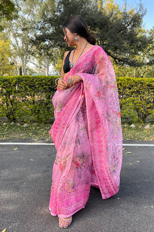 organza saree
