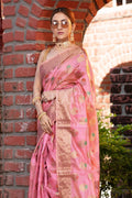 Organza Saree Rouge Pink Organza Saree saree online