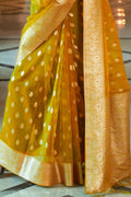 organza silk saree with embroidery