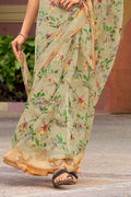 organza saree design