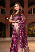 Organza Saree Sangria Purple Organza Saree saree online