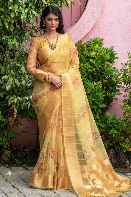 organza silk saree