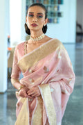 Organza Saree Shell Pink Organza Saree saree online