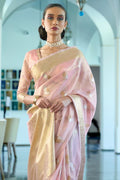 Organza Saree Shell Pink Organza Saree saree online