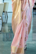 Organza Saree Shell Pink Organza Saree saree online