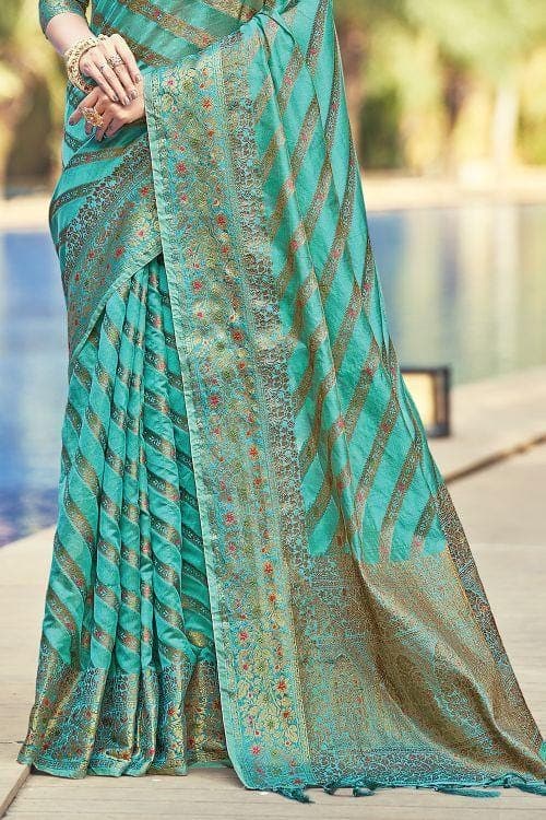 organza saree with blouse