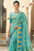 Organza Saree Sky Blue Organza Saree saree online