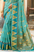 Organza Saree Sky Blue Organza Saree saree online