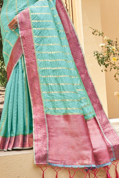 organza silk saree