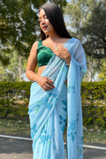 organza saree