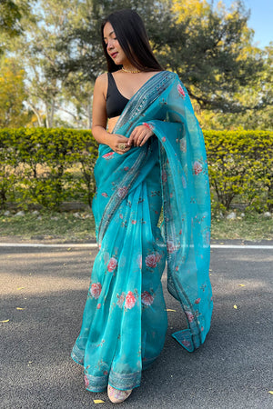 organza saree