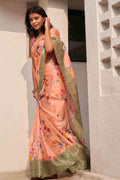 Starfish Orange Organza Saree