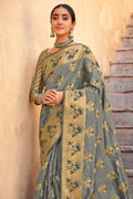 organza silk saree