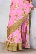 Taffy Pink Organza Saree