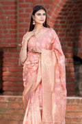 Organza Saree Taffy Pink Organza Saree saree online