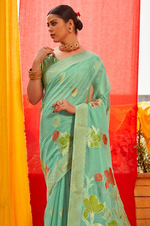 organza saree