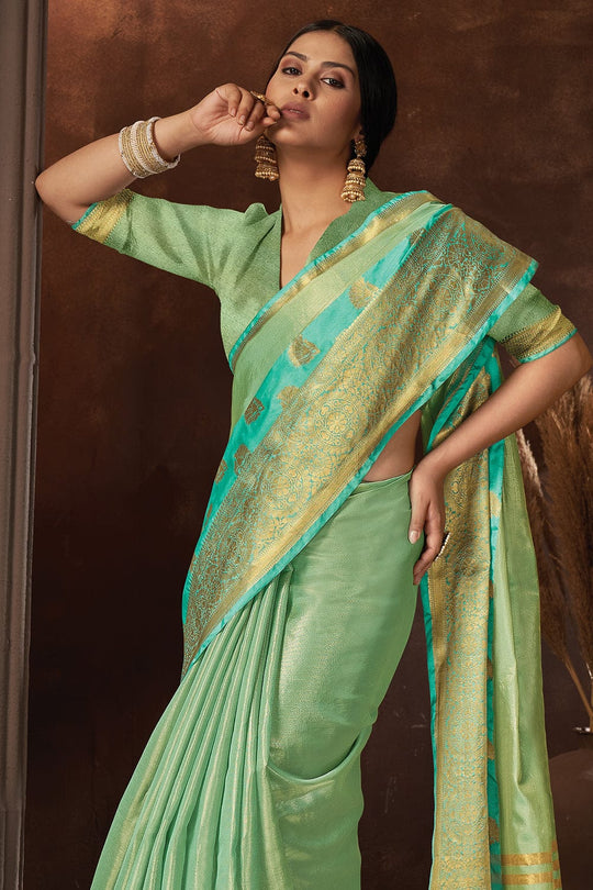 organza silk saree
