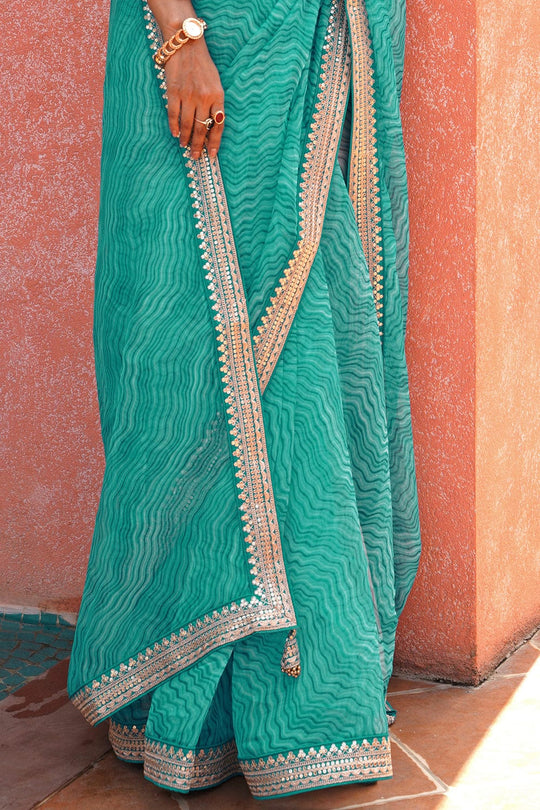 organza saree design